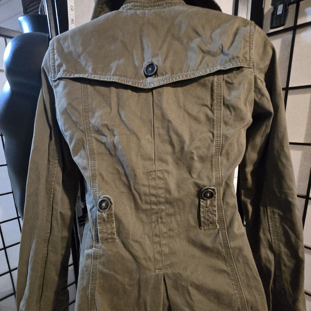 Women's American Eagle Olive Green Jacket Size XXSmall 100% COTTON! - Picture 9 of 13